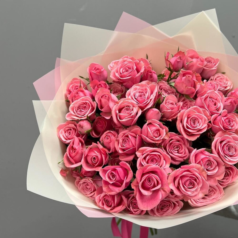 Букет из 11  кустовых роз Дион 50 см, стандартный