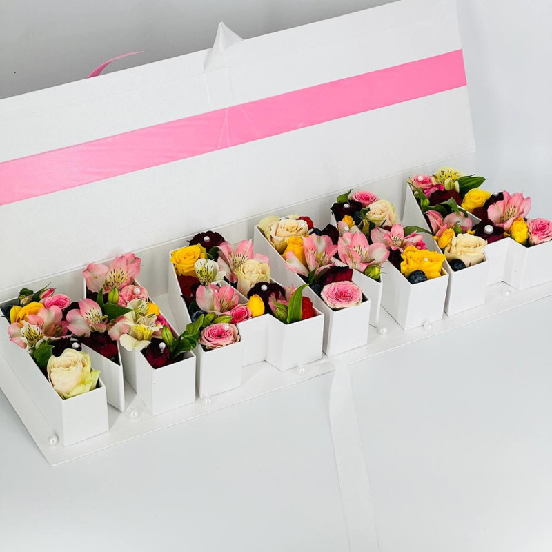 Bouquet in a box mom, standart