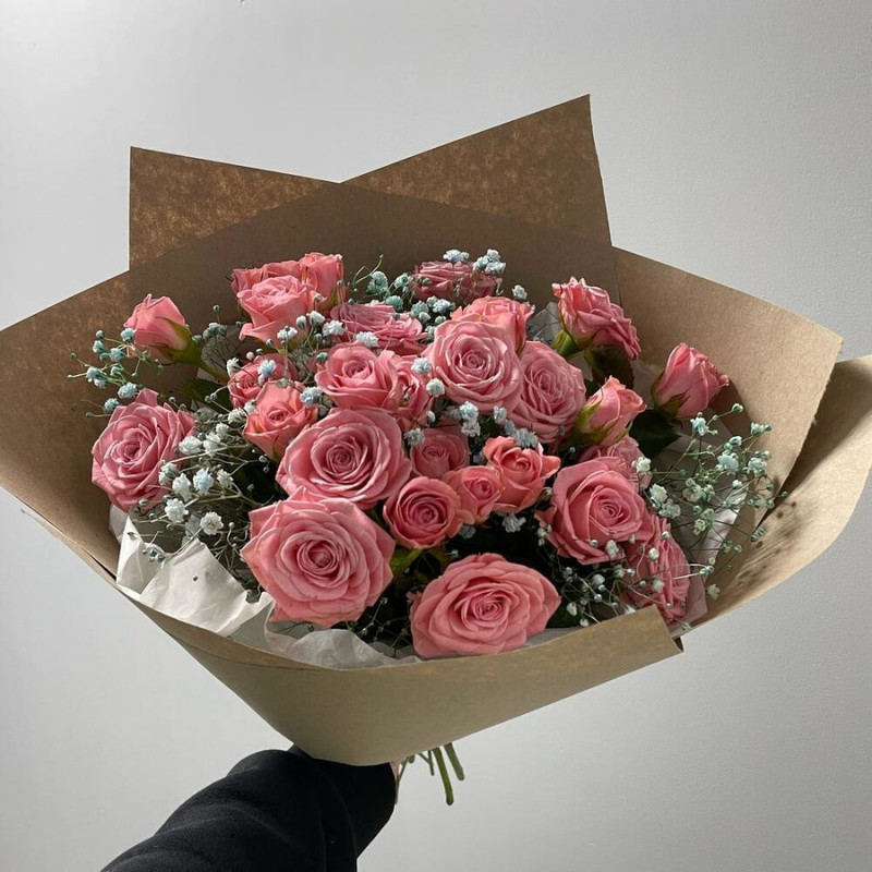 Bouquet of spray peony roses, standart