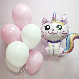 Balloons for girls "Fairytale cat unicorn"