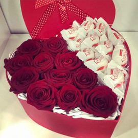 Big box with roses
