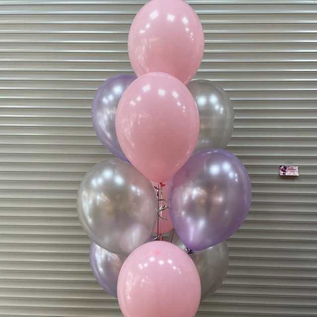 набор из 10 розово-фиолетовых воздушных шаров, стандартный