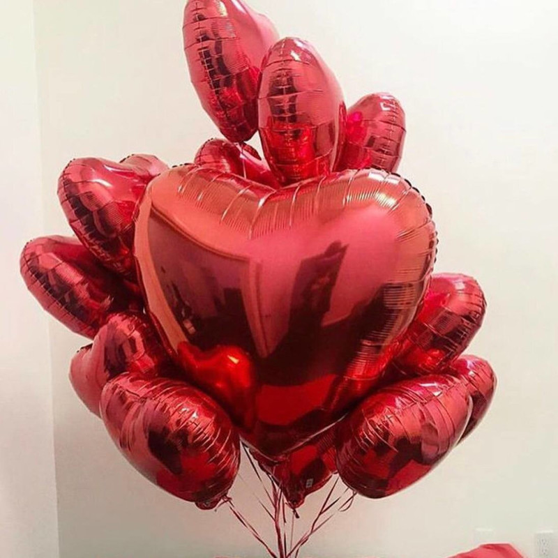 Fountain of balloons from hearts, standart