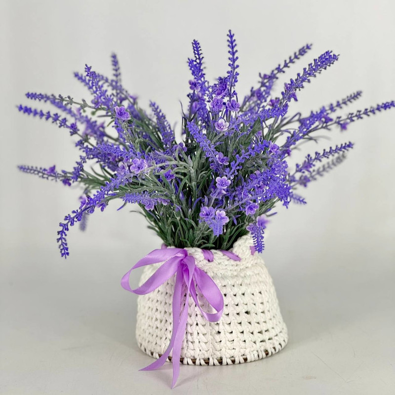 Interior composition bouquet of artificial lavender, standart