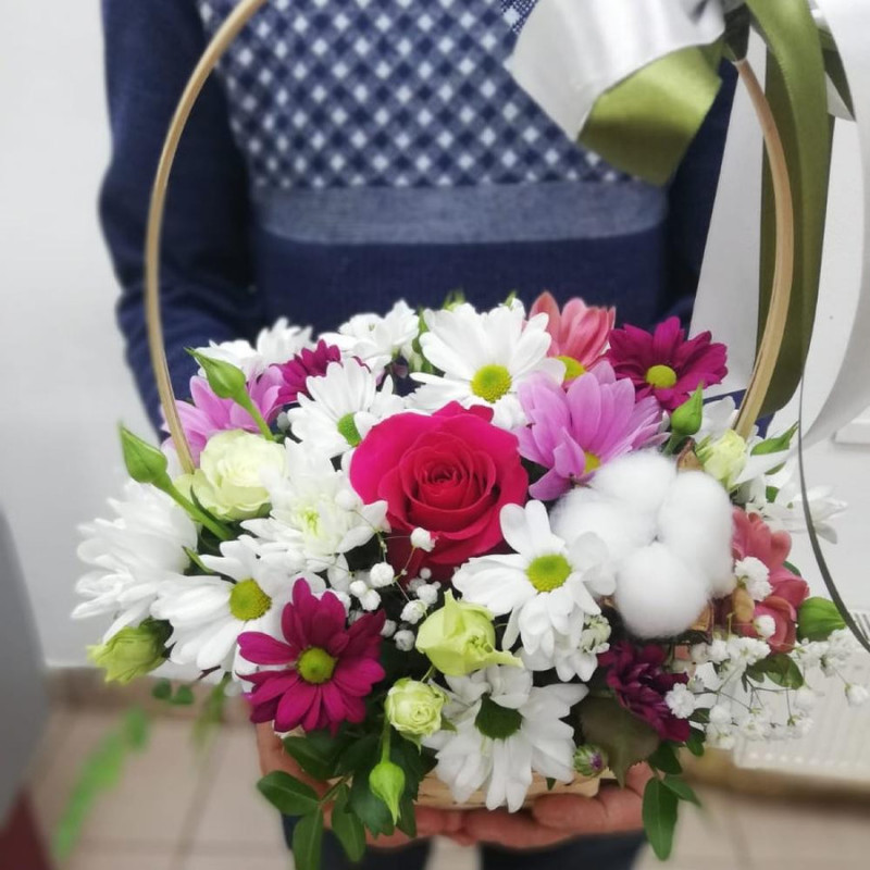 Basket with flowers "My girl", standart