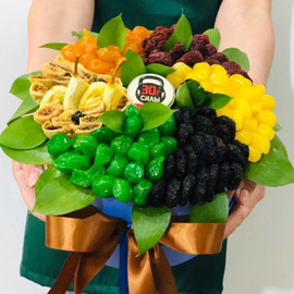 A bouquet of dried fruits for a man