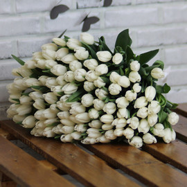 Bouquet "101 white tulips"