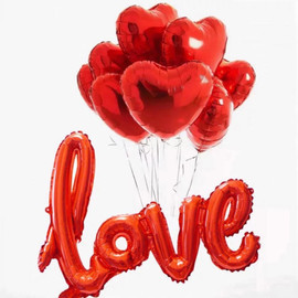 Набор шаров с буквами Love на день влюблённых