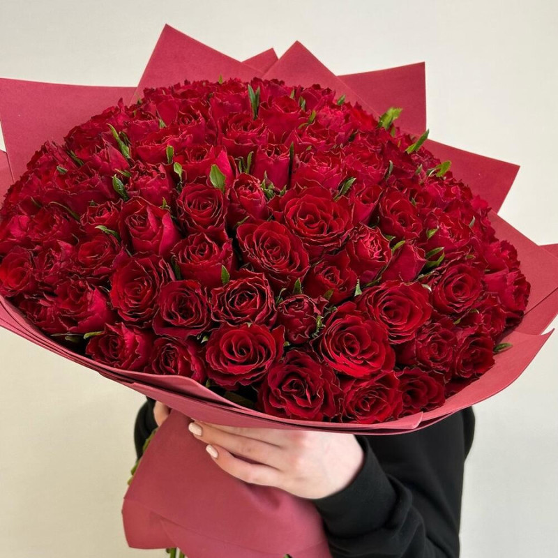 Bouquet of 101 red Roses 60cm per pack, standart
