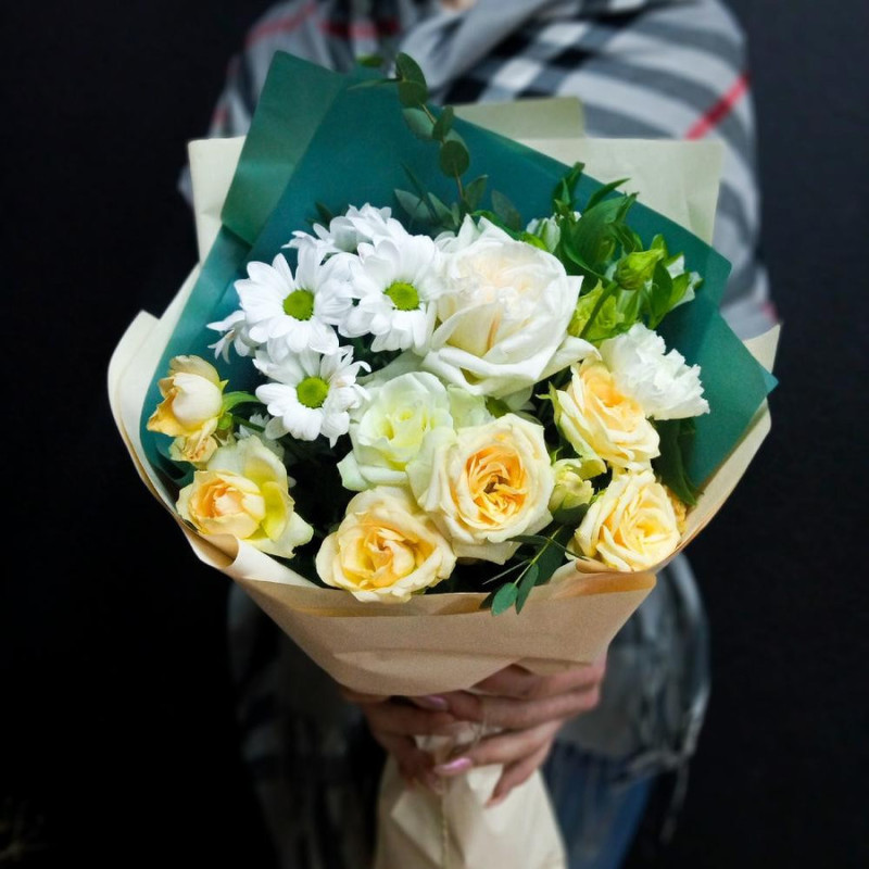 Bouquet "Cream caramel" for loved ones, standart