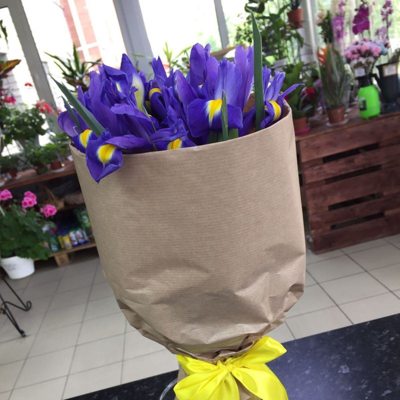 Bouquet with irises, standart