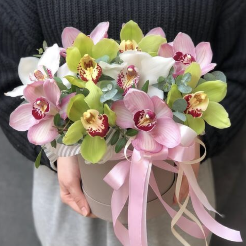 Bouquet "Mix of bright orchids", standart