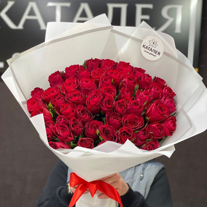 Bouquet of 51 imported roses, standart