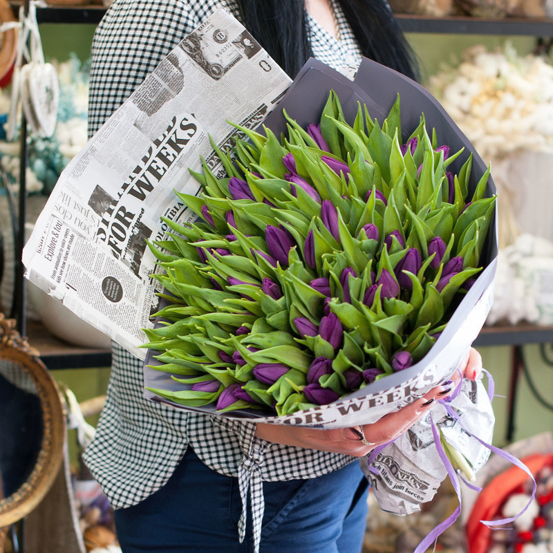 Bouquet "Purple tulips", standart