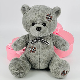 Soft toy gray teddy bear