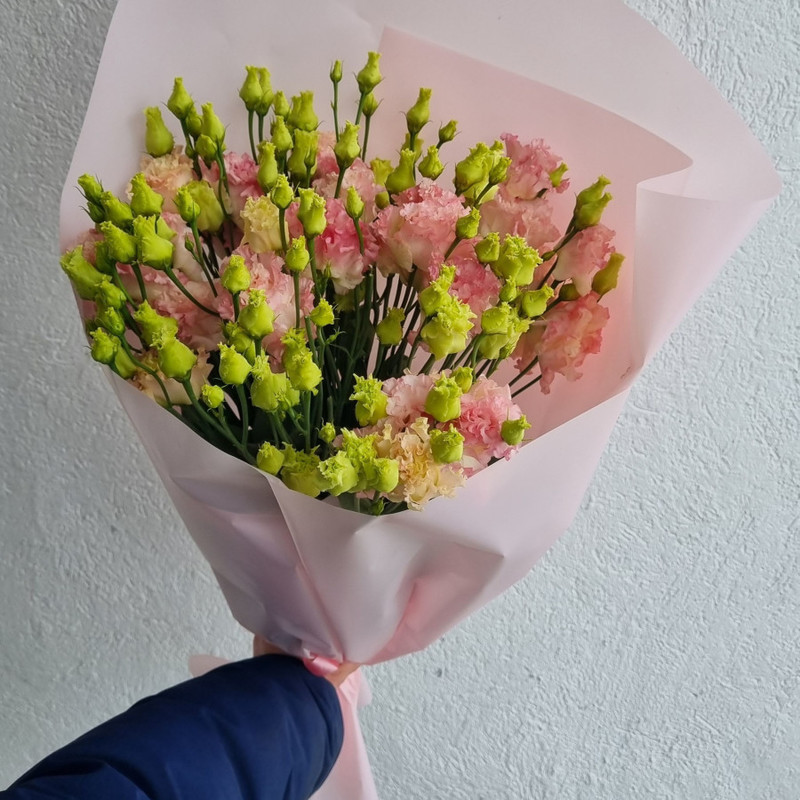 Bouquet of 10 pink eustoma, standart