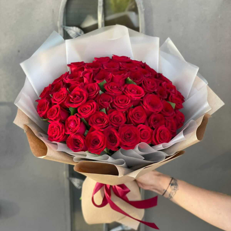 Bouquet 51 red roses, standart