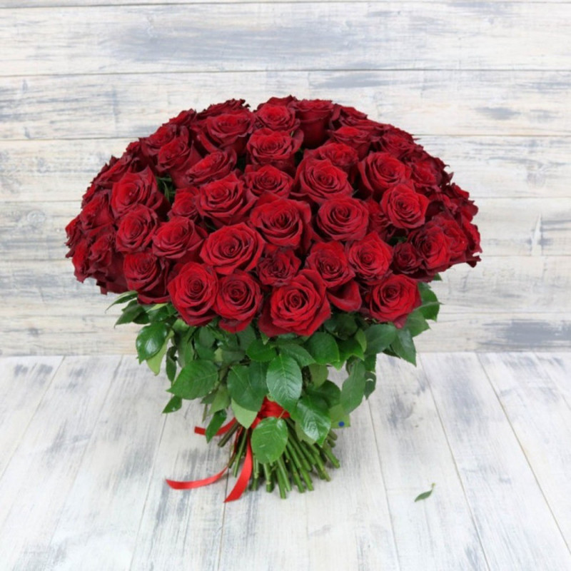 51 red roses (40-50 cm), standart