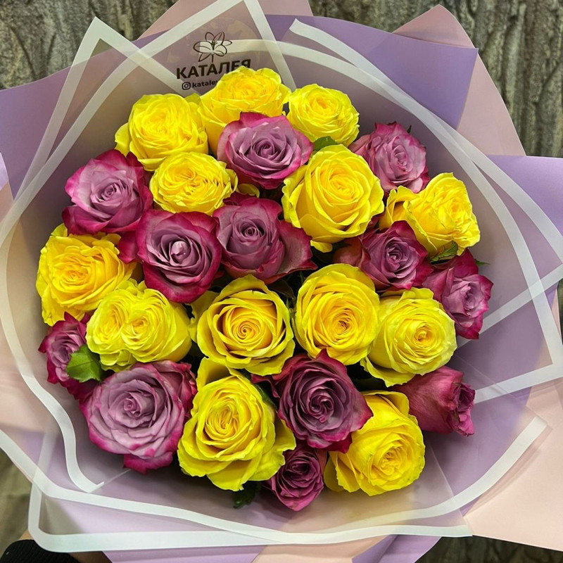 Bouquet of 25 imported roses, standart