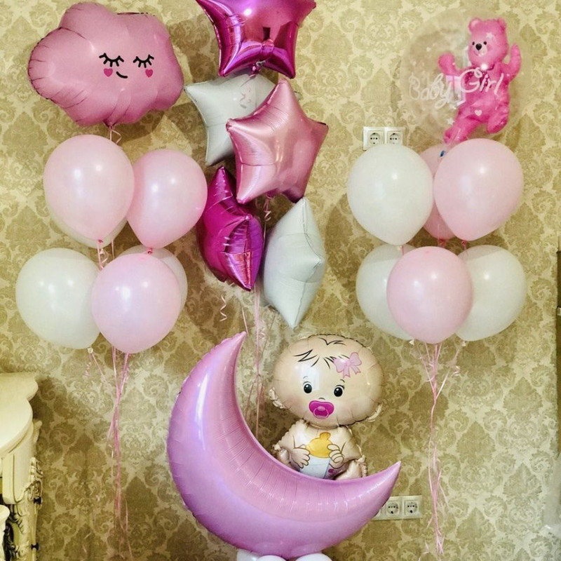 Balloons for a girl's discharge, standart