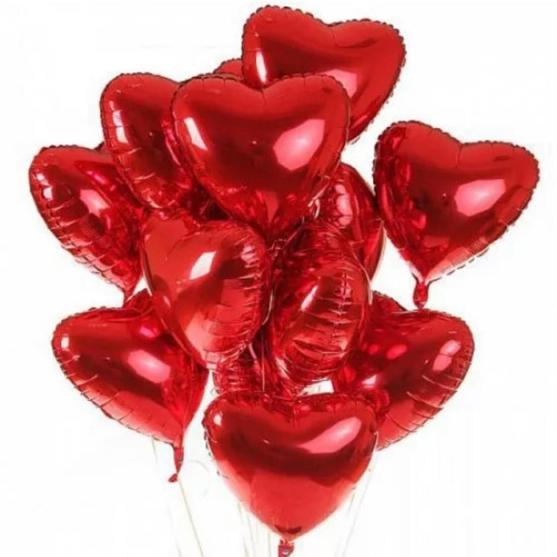 Воздушные шары сердечки подарок на 14 февраля, стандартный