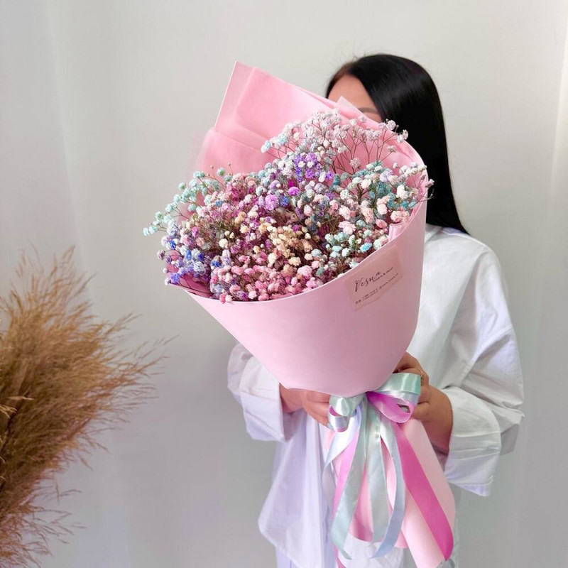 Pink gypsophila bouquetSize S, standart