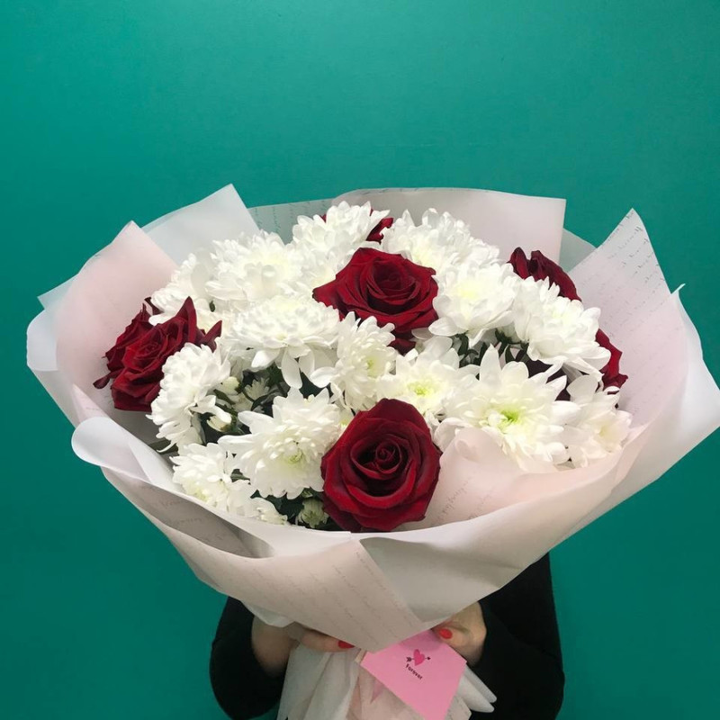 bouquet of roses and chrysanthemums, standart