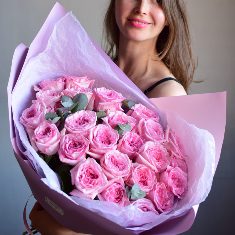 Mono-bouquet of peony roses, standart