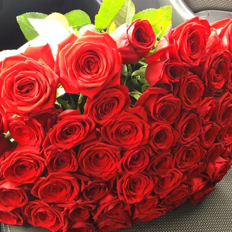 Bouquet of red roses 101 pcs, standart