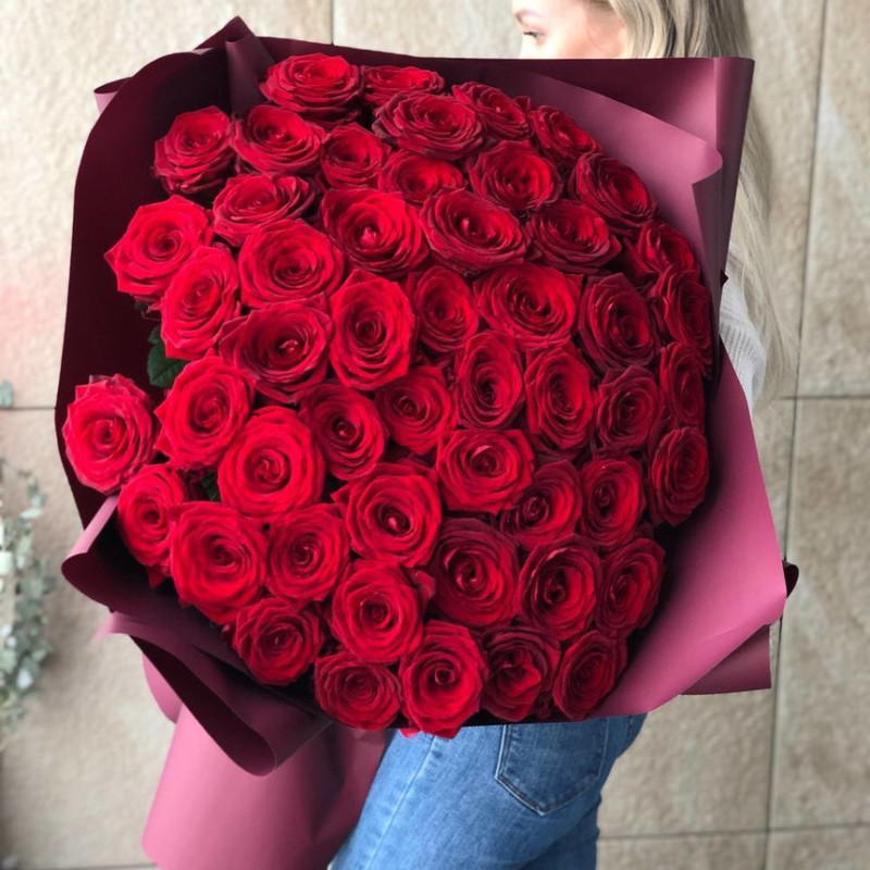 51 roses 80cm bouquet, standart