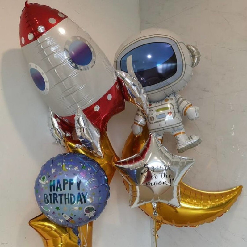 Set of space balloons for a boy, standart