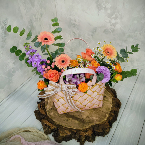Сумочка с живыми цветами " Госпожа Бовари"
