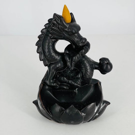 Incense holder symbol of the year "Dragon with lotus"