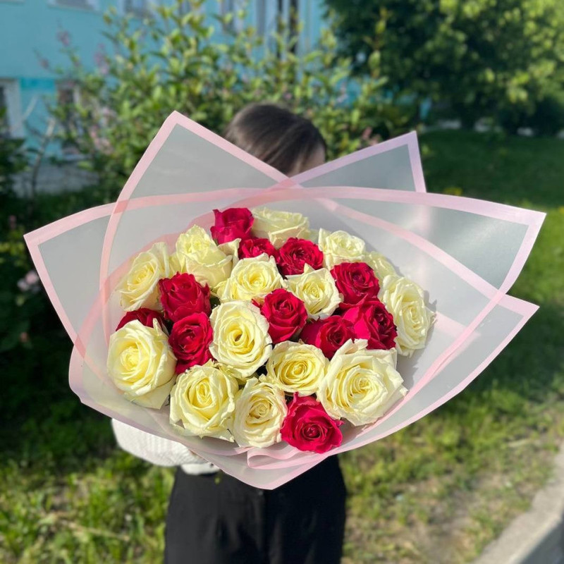 Bouquet of roses 25 pcs 40cm assorted, standart