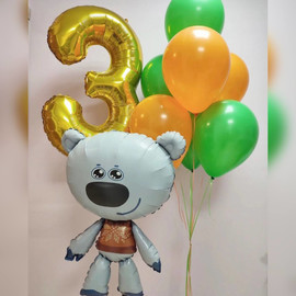 Balloons for a children's party with the figure of a Cloud from Mimimishki
