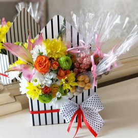 Bouquet of flowers in an envelope