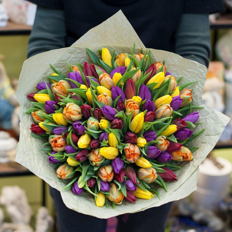 Bouquet of 101 tulips, standart