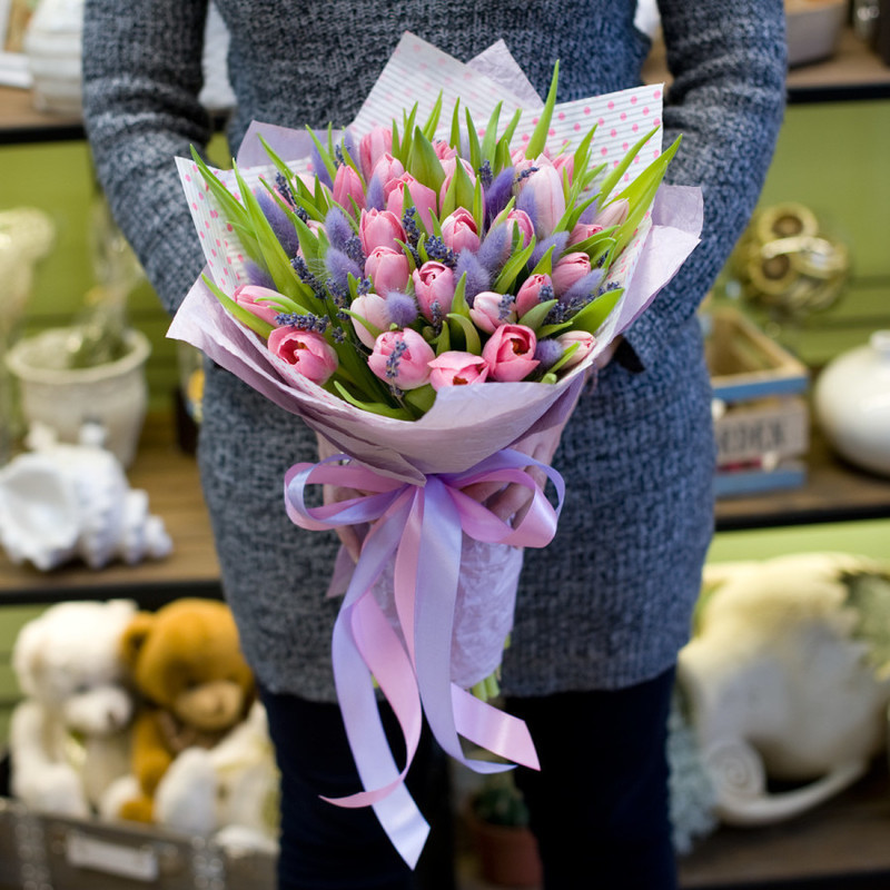 Bouquet of tulips "Pink dreams", standart