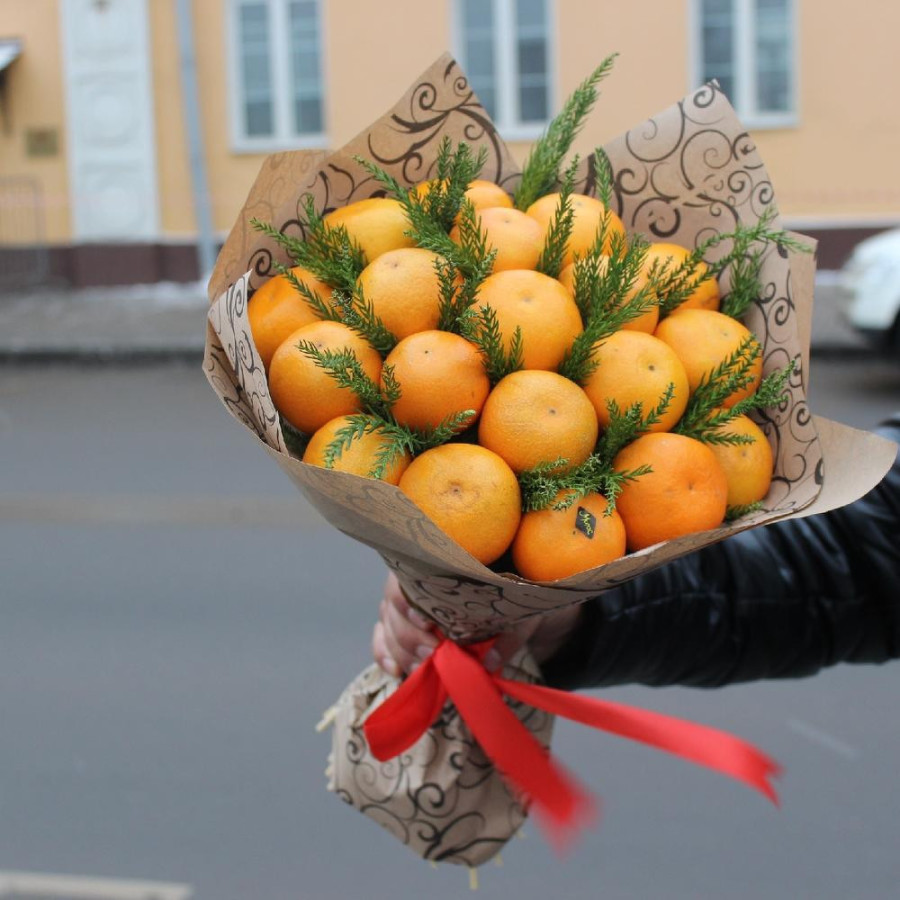 Букет с фейхоа и мандаринов