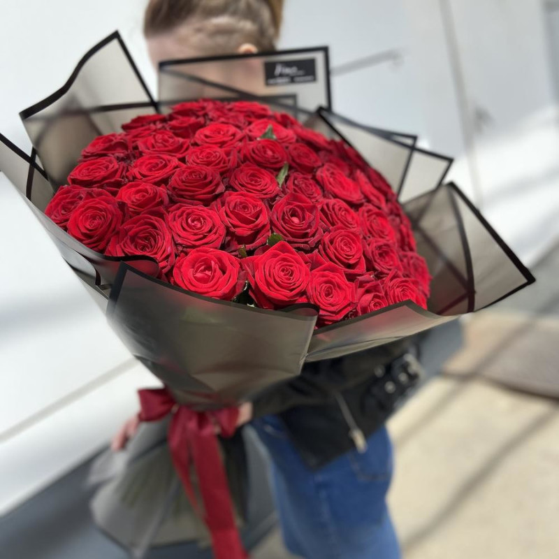 Bouquet of 51 red roses, standart