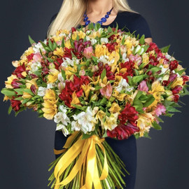 Giant bouquet of alstroemerias