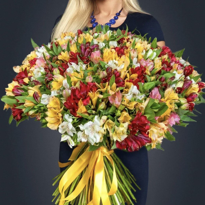 Giant bouquet of alstroemerias, standart