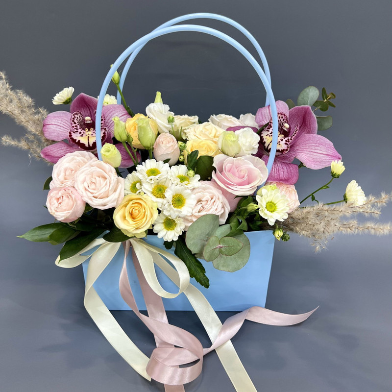 Handbag “Romantic” with royal orchid, standart