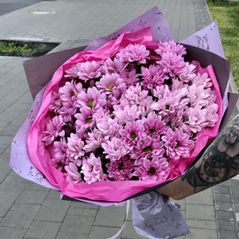 Букет "Розовые хризантемы"