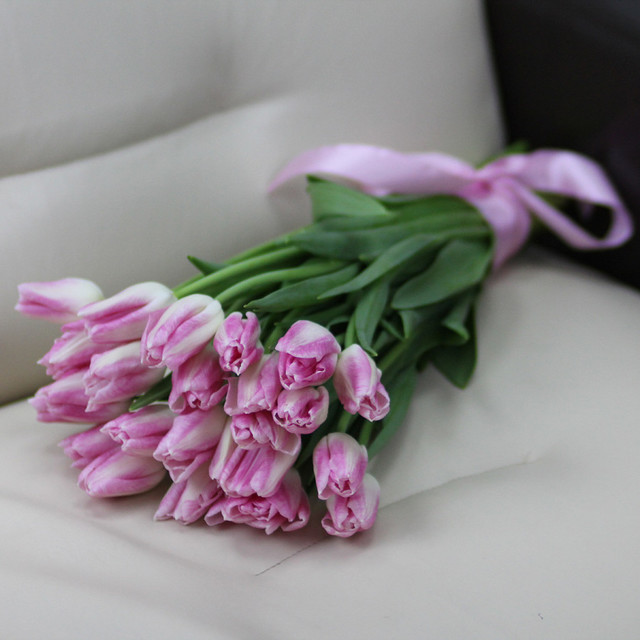 Букет «25 розовых тюльпанов», стандартный