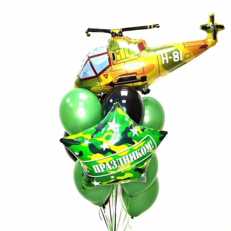 Набор воздушных шаров с вертолётом, стандартный