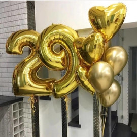 Воздушные шары на день рождения золото