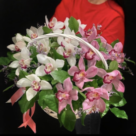Basket "Chic orchids"