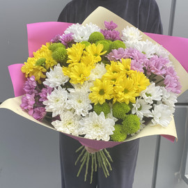 Bouquet of 17 chrysanthemums