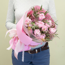 Букет цветов "Розовый жемчуг"